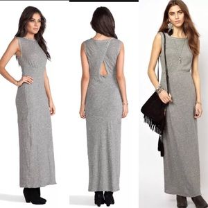 Free People Grey Heather Sabrina Sleeveless Maxi L